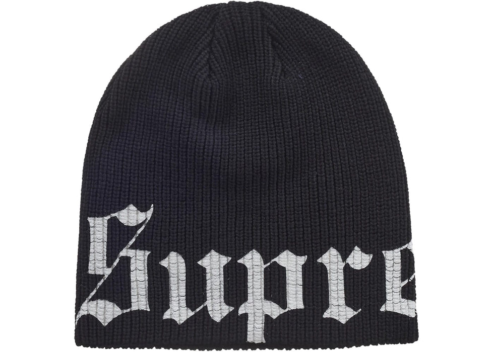 Supreme Old English Printed Beanie (SS26) Black