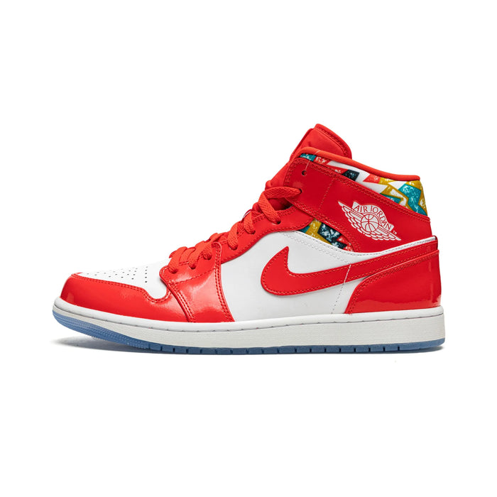 Jordan 1 Mid Barcelona Red Patent