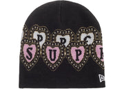 Supreme New Era Hearts Beanie Black