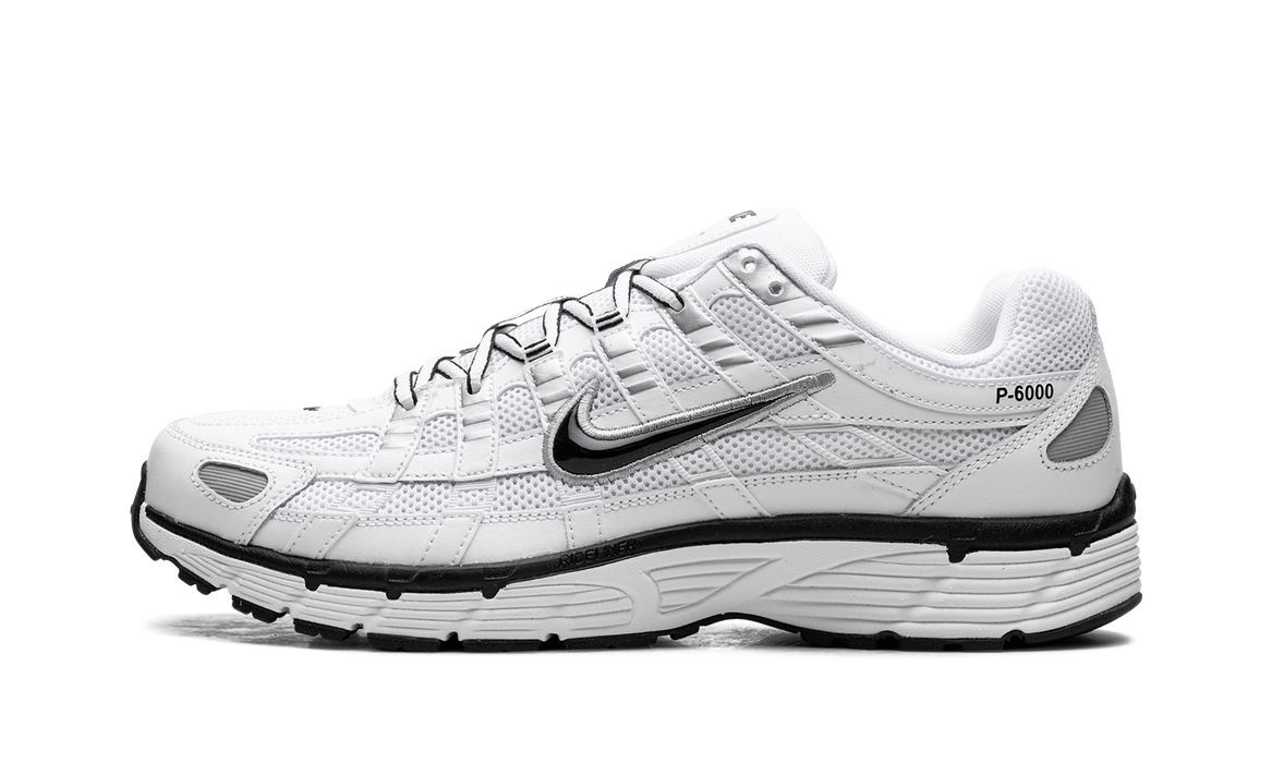 Nike P-6000 White Metallic Silver Black