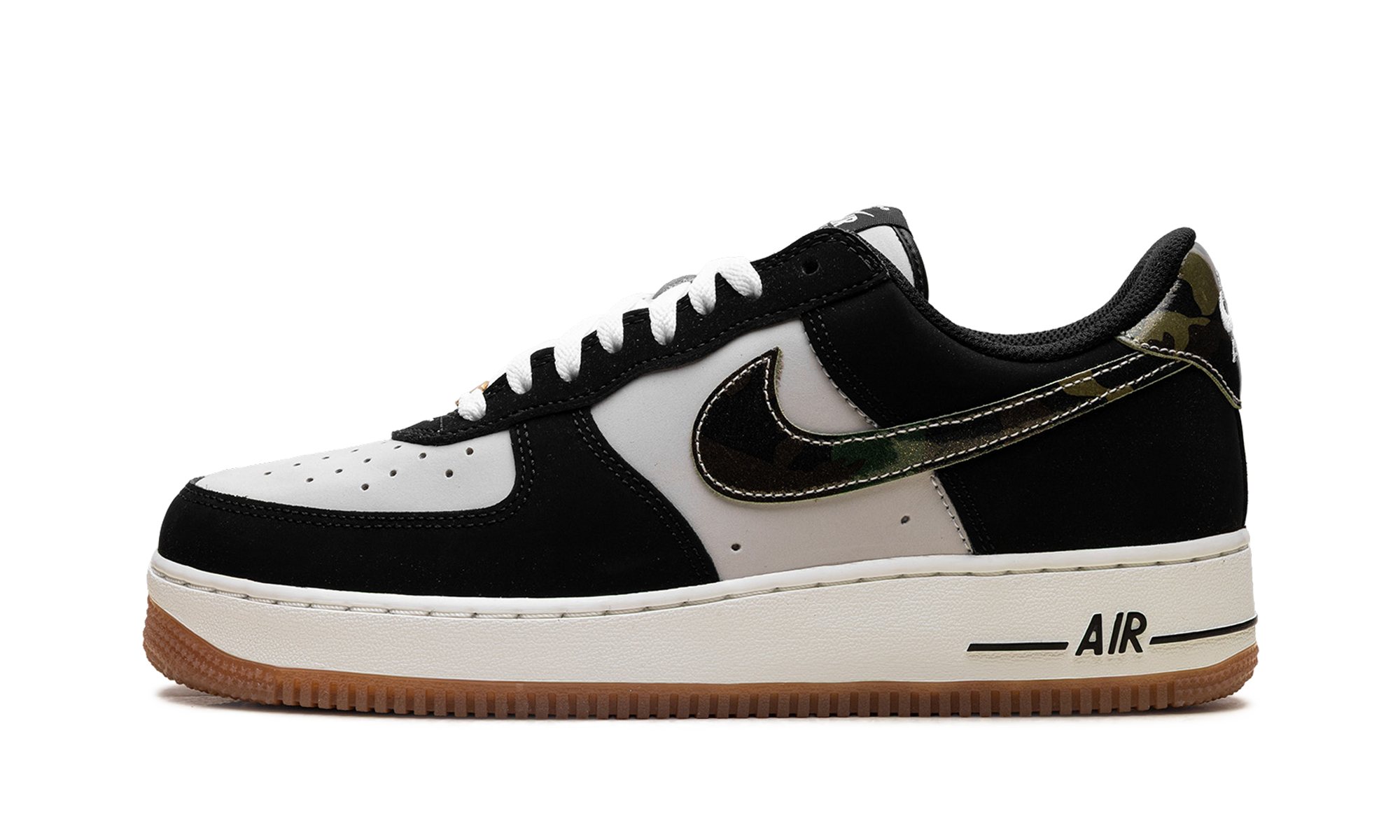 Nike Air Force 1 Low '07 LV8 Black Patent Camo Swoosh