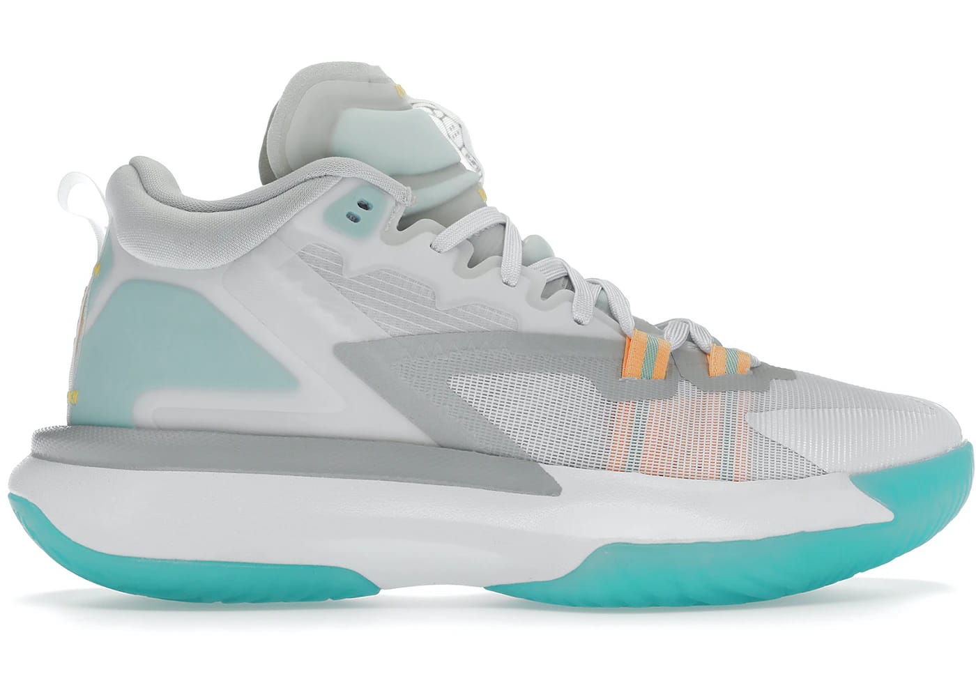 Jordan Zion 1 White Dynamic Turquoise