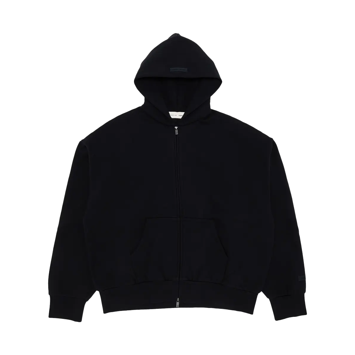 Fear of God Essentials Classic Hood Zip Up Sweatshirt Black