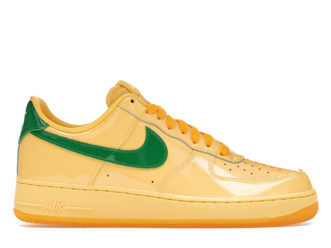 Nike Air Force 1 Low Patent Leather Topaz Gold Pine Green