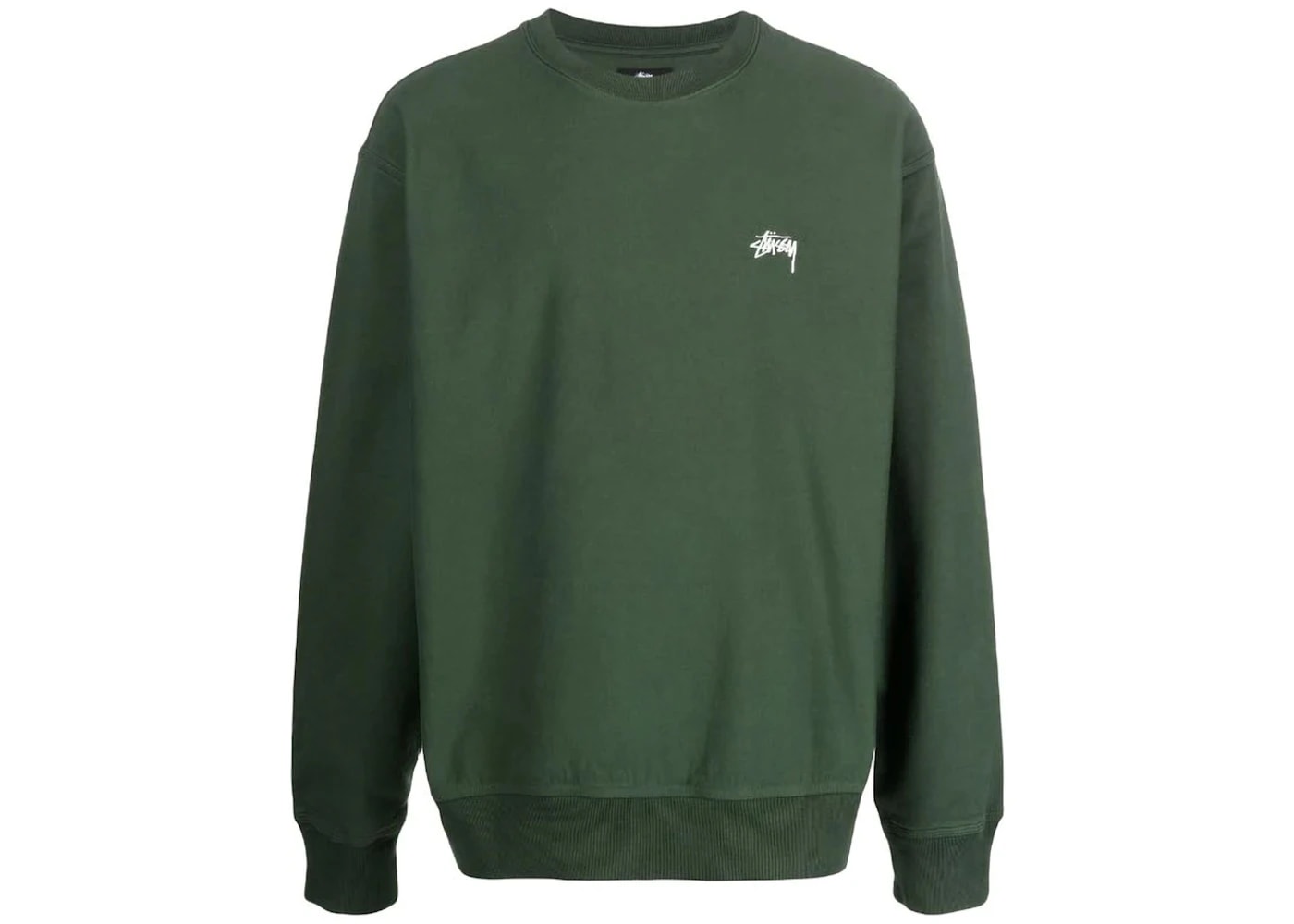 Stussy Stock Logo Crew Forest
