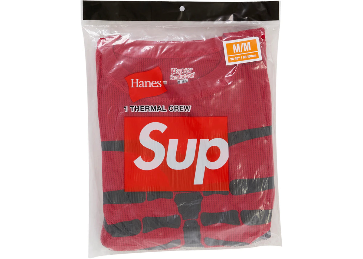 Supreme Hanes Bones Thermal Crew FW26 (1 Pack) Red