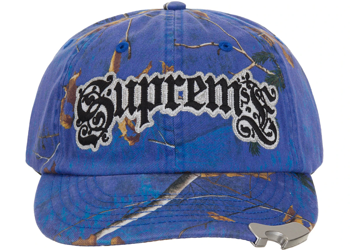 Supreme Bottle Opener 6-Panel Hat Blue Camouflage