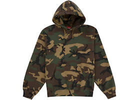 Supreme Satin Applique Hooded Sweatshirt (SS26) Woodland Camo