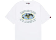 Broken Planet Market Grid T Shirt Snow White