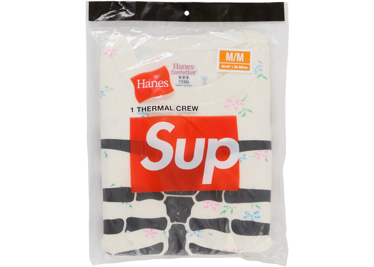 Supreme Hanes Bones Thermal Crew FW26 (1 Pack) Floral