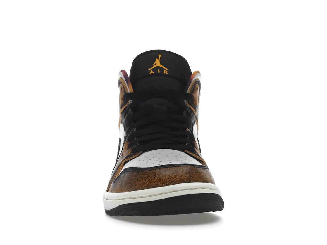 Jordan 1 Mid SE Orange Wear Away