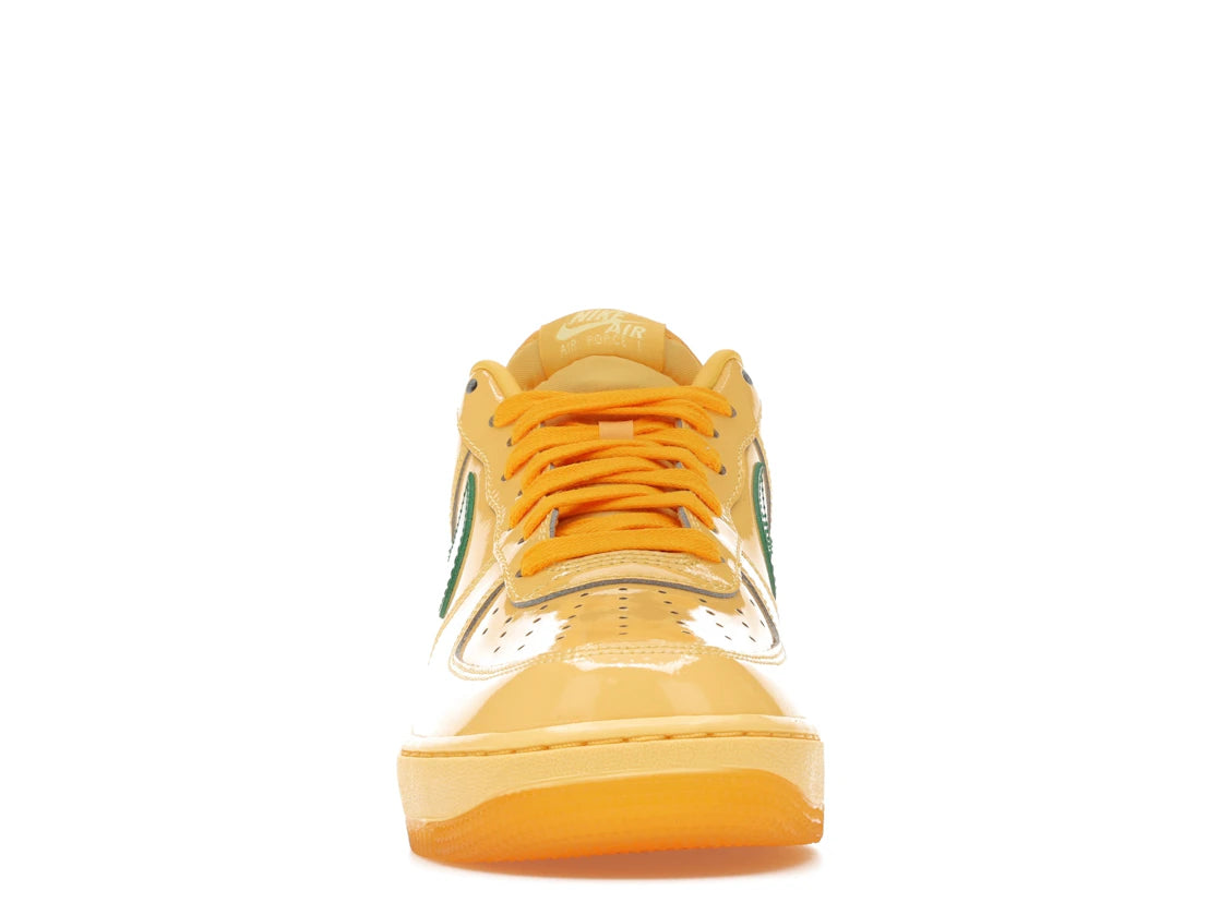 Nike Air Force 1 Low Patent Leather Topaz Gold Pine Green