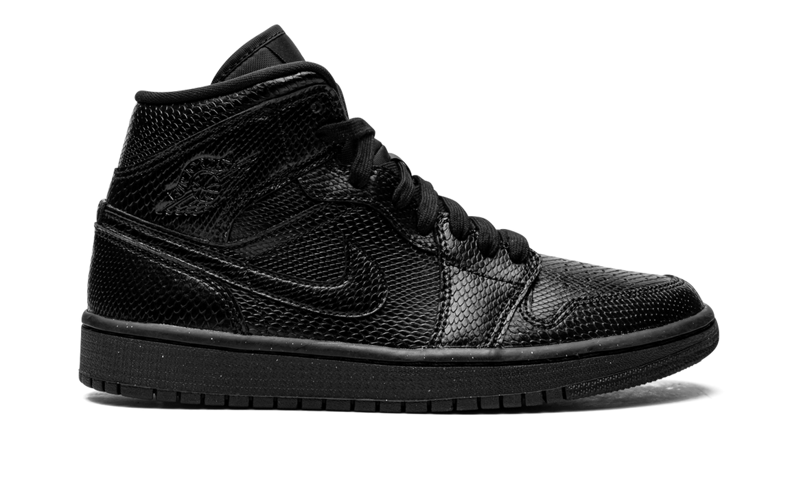 Jordan 1 Mid Black Snakeskin (Women's)