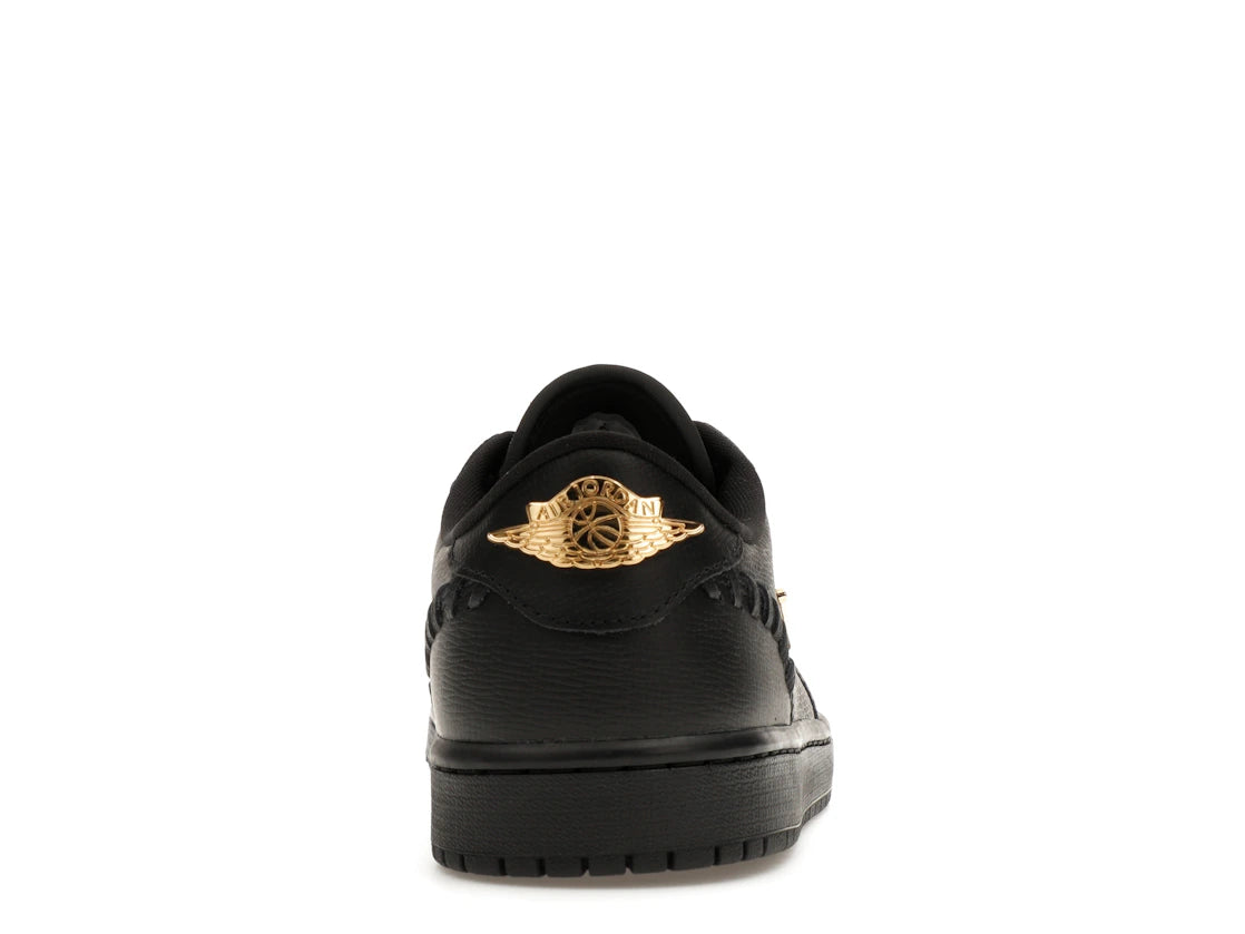 Jordan 1 Low Method of Make Black Metallic Gold (Women's)