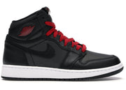 Jordan 1 Retro High Black Satin Gym Red Black (GS)