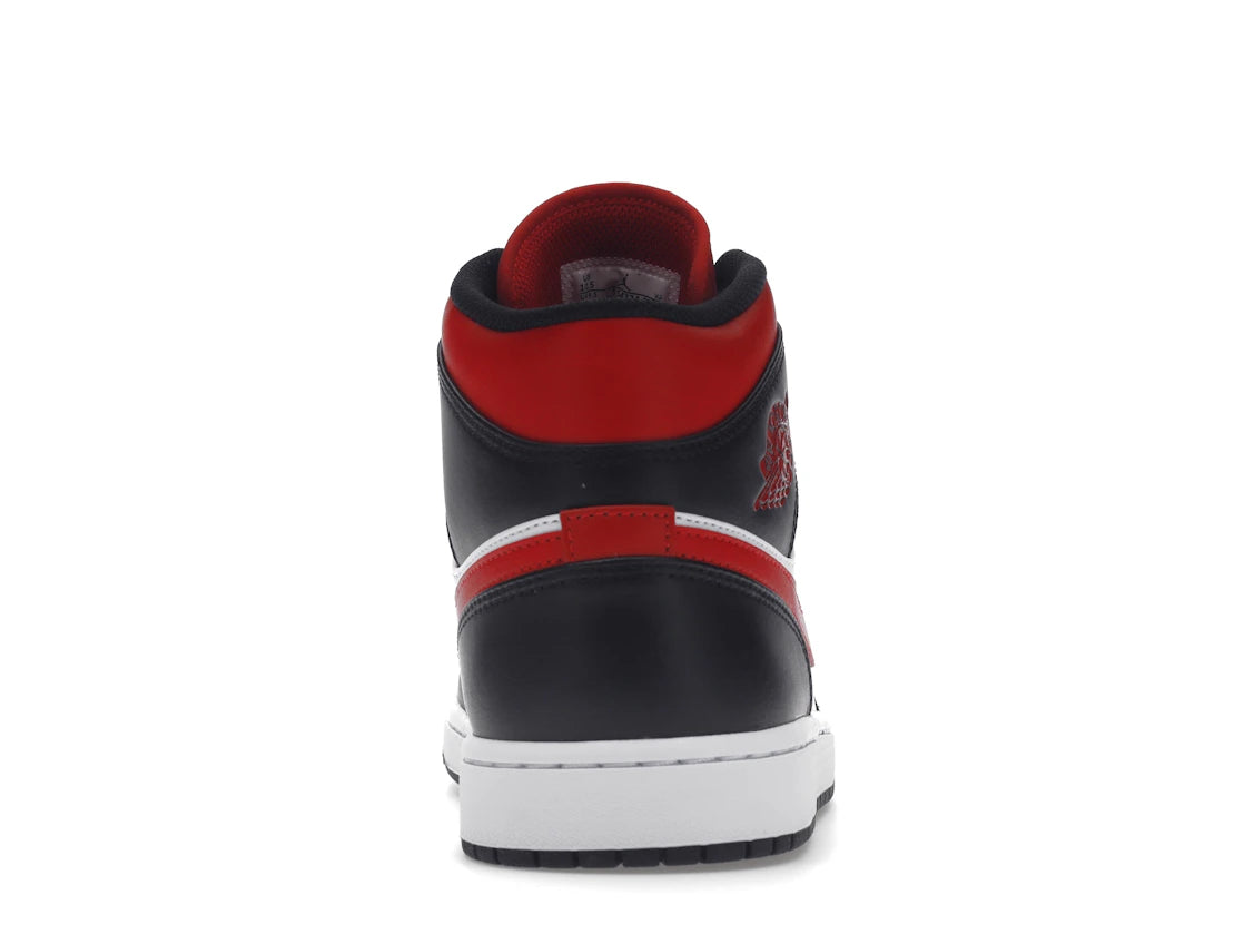 Jordan 1 Mid White Black Red (2022)