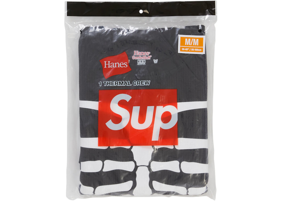Supreme Hanes Bones Thermal Crew FW26 (1 Pack) Black