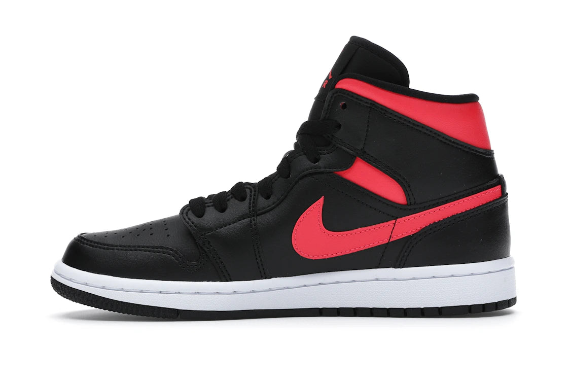Jordan 1 Mid Black Siren Red (Women's)