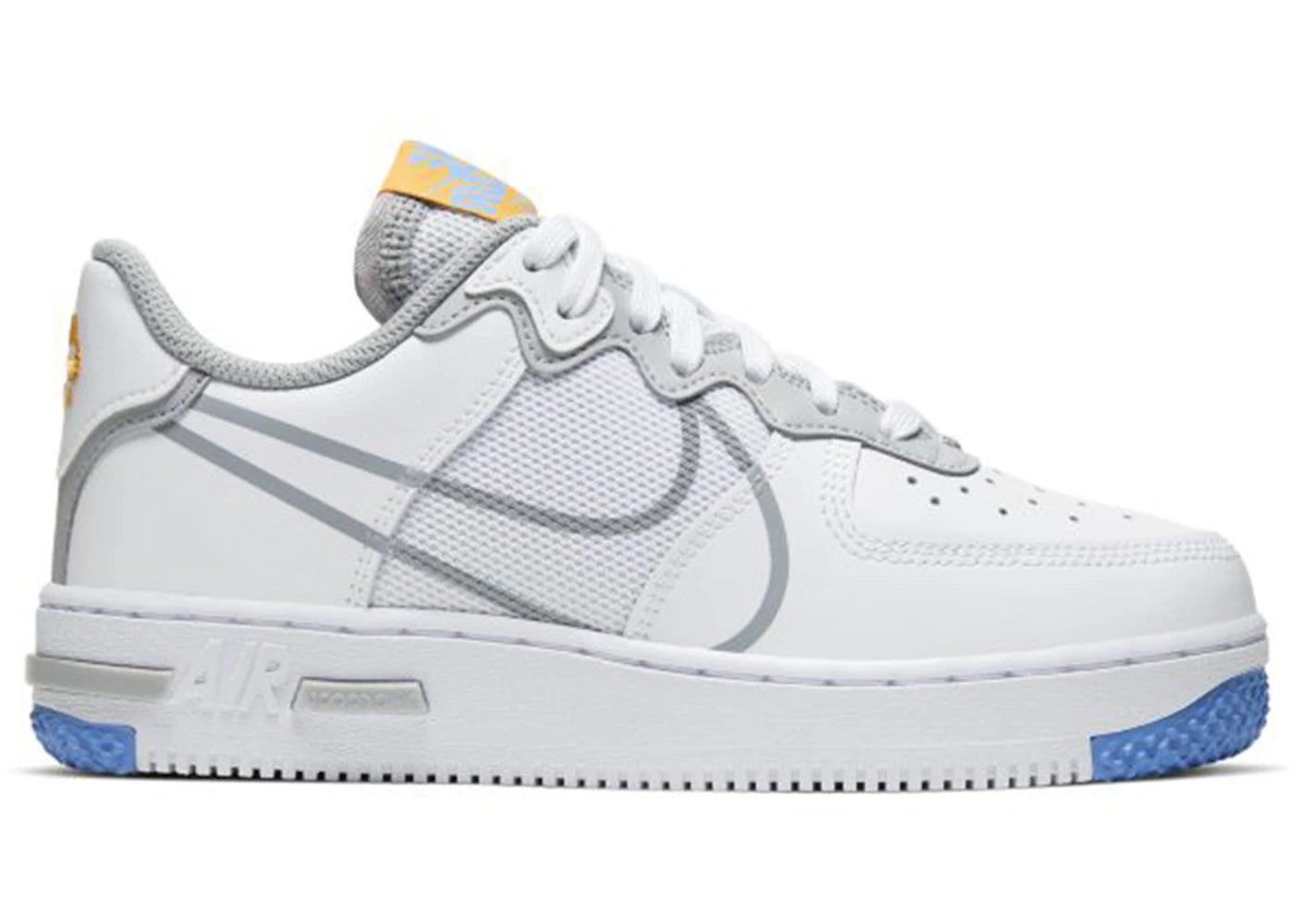 Nike Air Force 1 Low React SU White Light Smoke Grey (GS)
