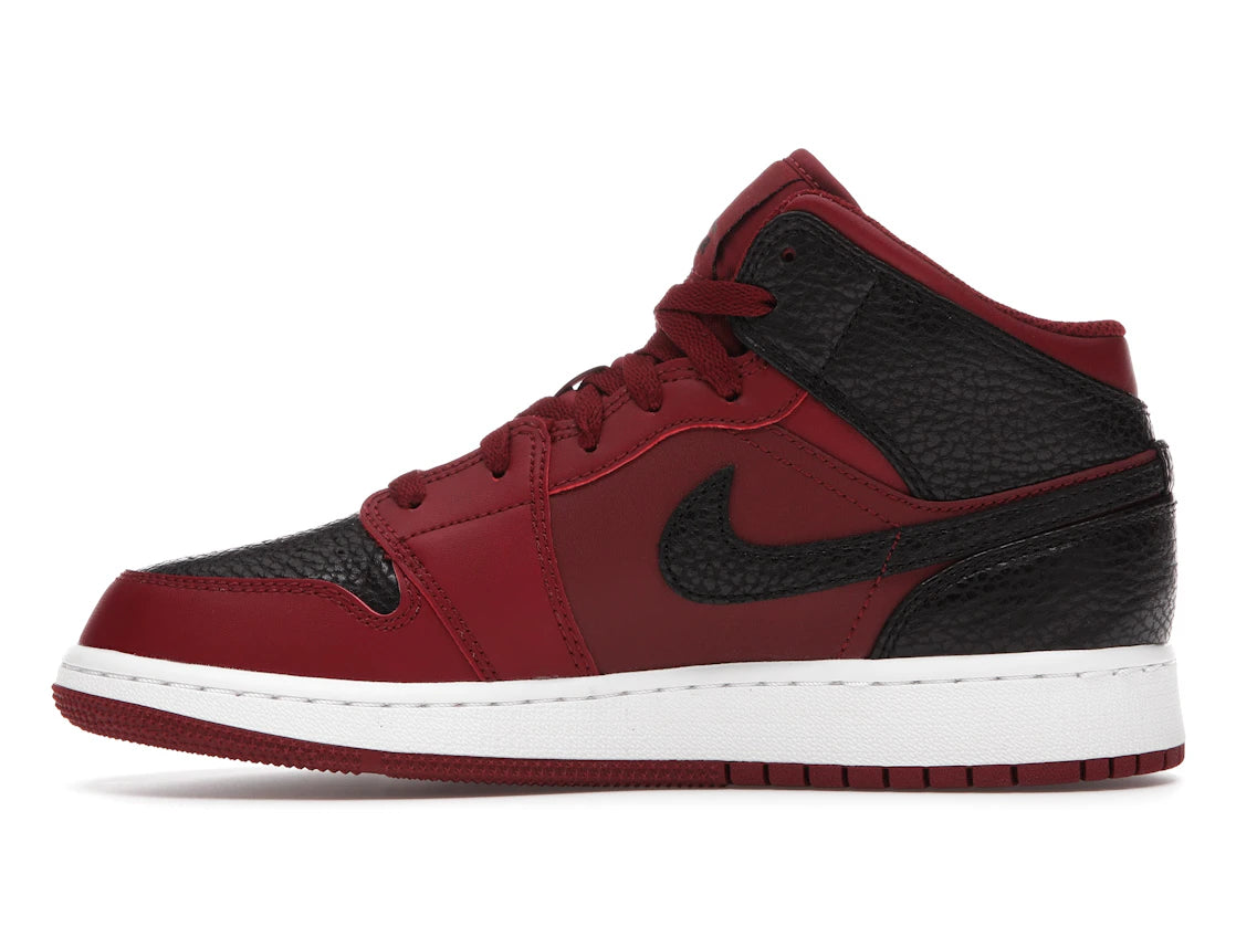 Jordan 1 Mid Team Red Black White (GS)