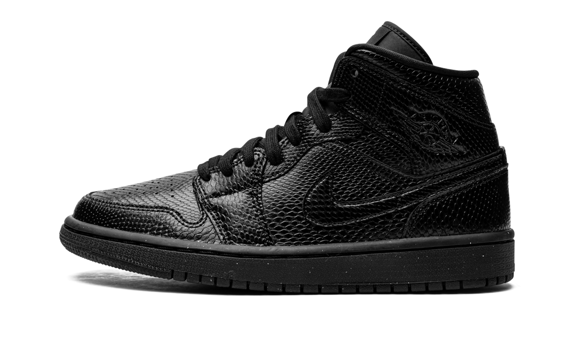 Jordan 1 Mid Black Snakeskin (Women's)