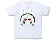 BAPE Color Camo Silver Zip Shark Tee (SS23) White Green