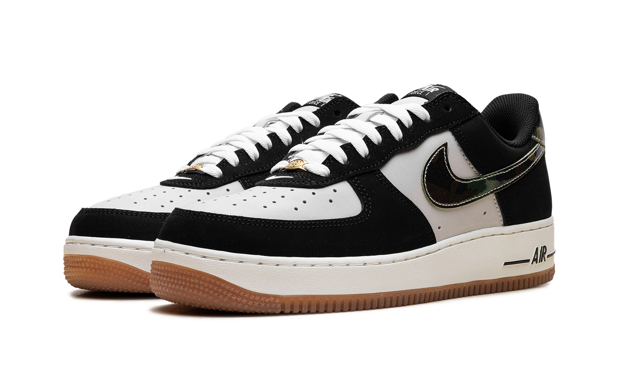 Nike Air Force 1 Low '07 LV8 Black Patent Camo Swoosh